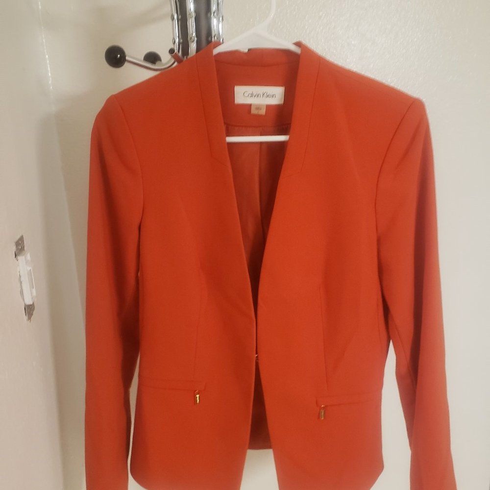 Orange Calvin Klein Blazer